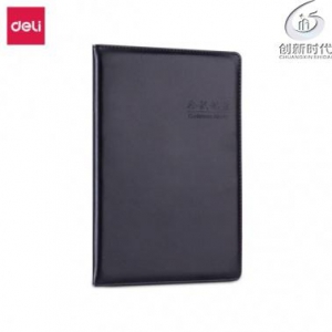 得力（deli）7949 会议皮面记事本 16K（单位：本）黑色